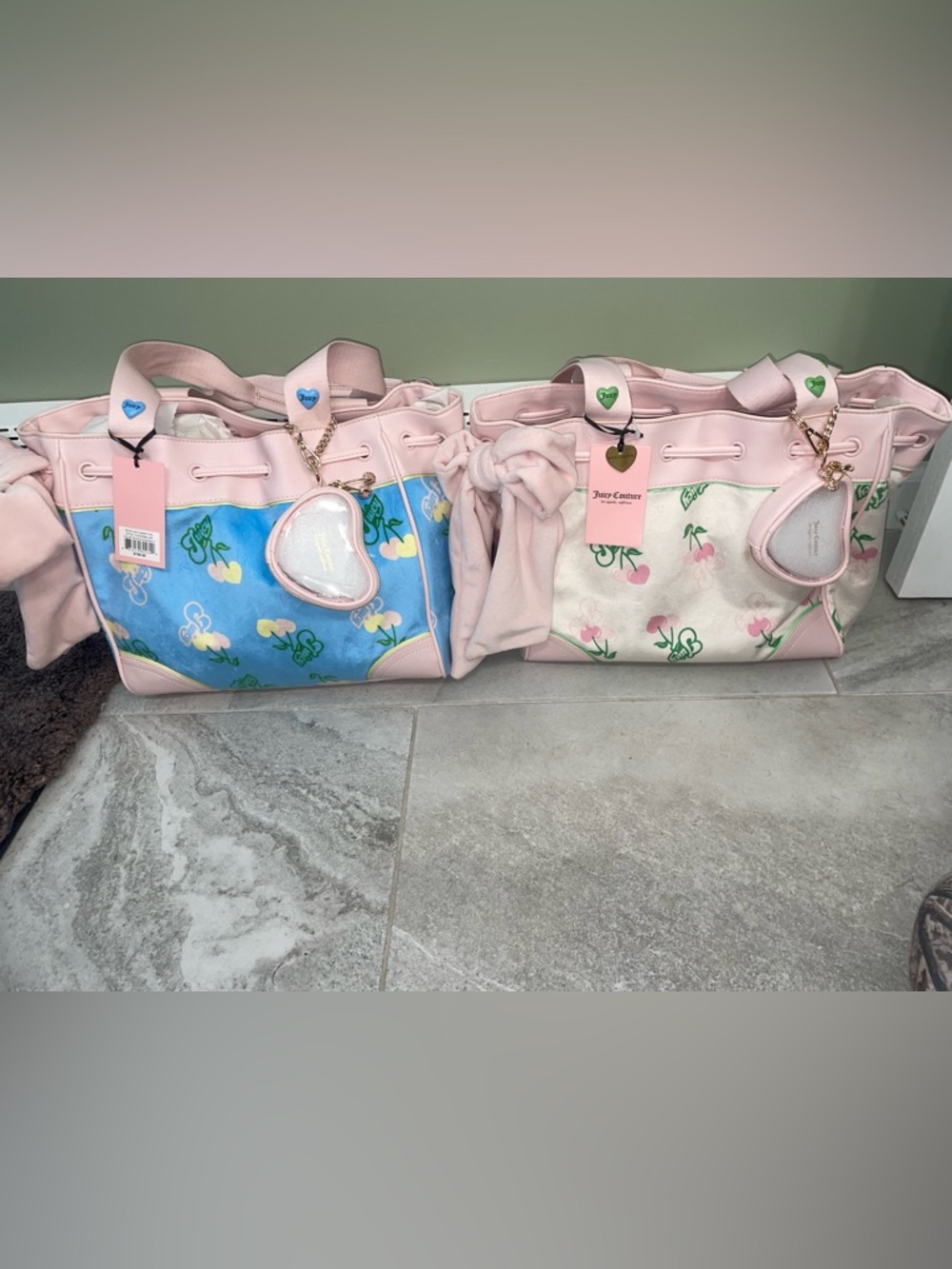 Juicy Couture cherry gelato daydreamer handbags bundle set of 2